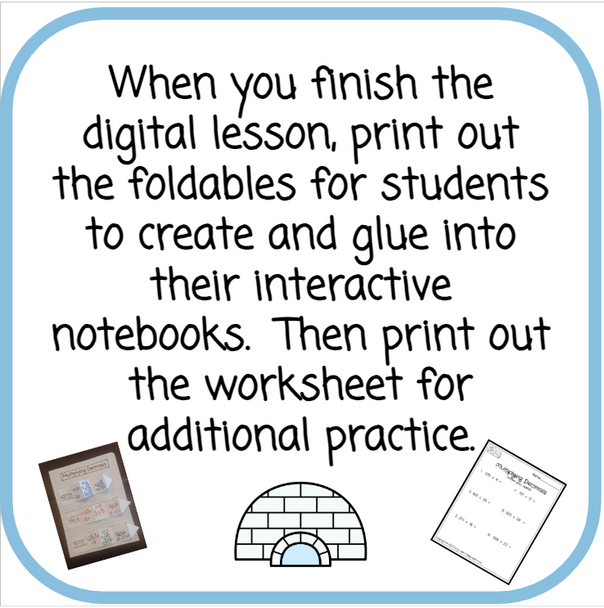 Multiplying Decimals with Number Chips - Winter-Themed - Digital and Printable