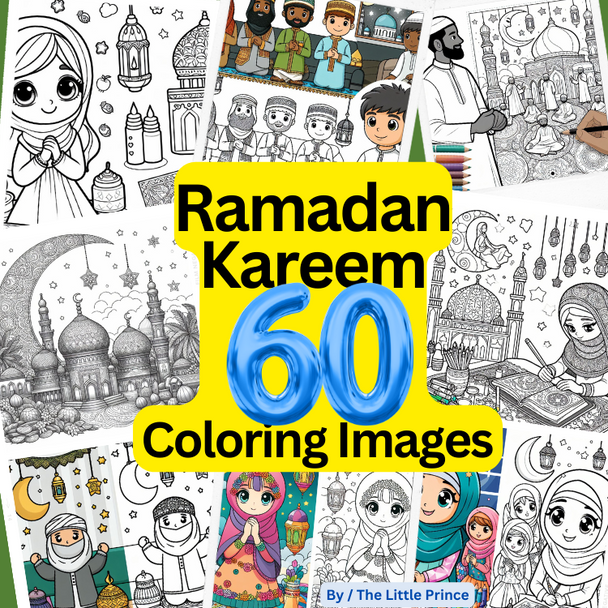 Ramadan Kareem 60 Coloring Pages |Realistic| Anime| Cartoonist images