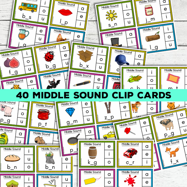 Beginning Middle and End | Beginning Middle Ending Sound Clip Cards | Literacy