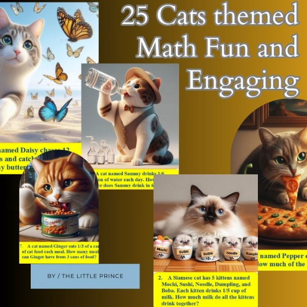 Math Activity | 25 Cats Themed Math Fun and Engaging