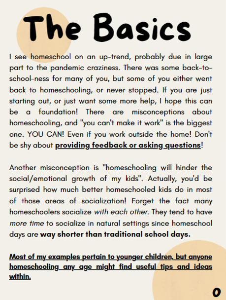 Homeschool Tips & Ideas Guide FREEBIE