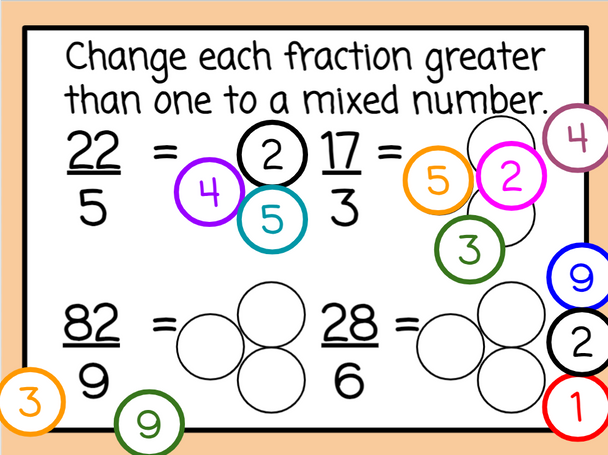 Equivalent Fractions with Number Chips - Basketball - Digital/Printable