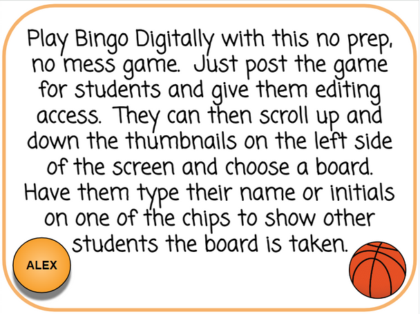 One-Step Equation Bingo Game - Multiplication/Division - Basketball-Themed