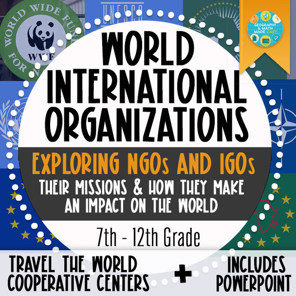 NEW! World International Organizations Carousel— Geography, Government, Civics