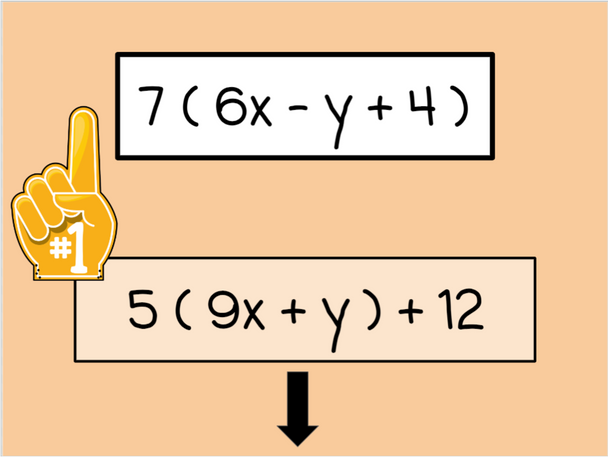 Advanced Equivalent Expressions Race - Basketball-Themed - Digital and Printable