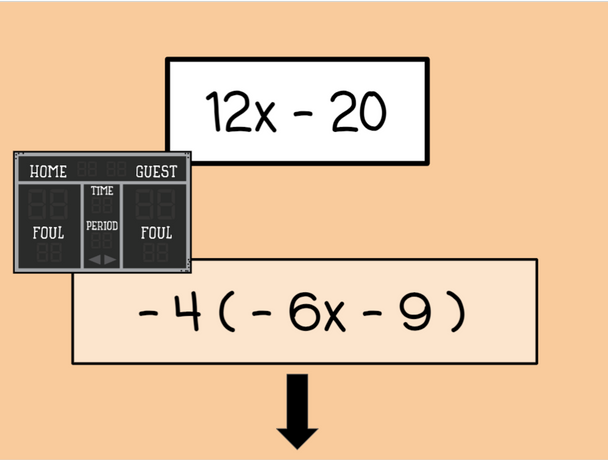 Advanced Equivalent Expressions Race - Basketball-Themed - Digital and Printable