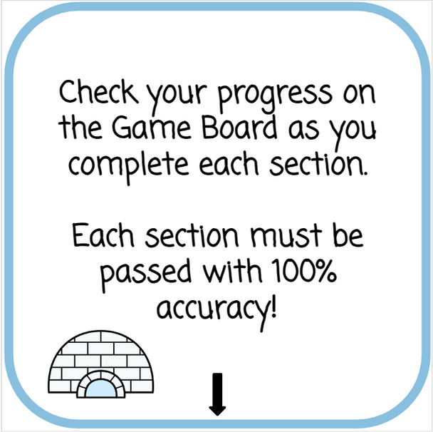 Math Land Game - Master Your Multiplication Facts - Winter Version