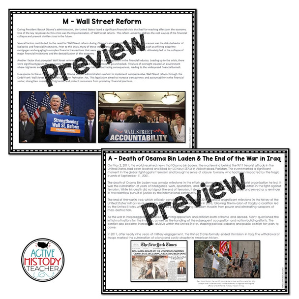 Barack Obama Visual Summary Quick Way to cover Obama's Presidency