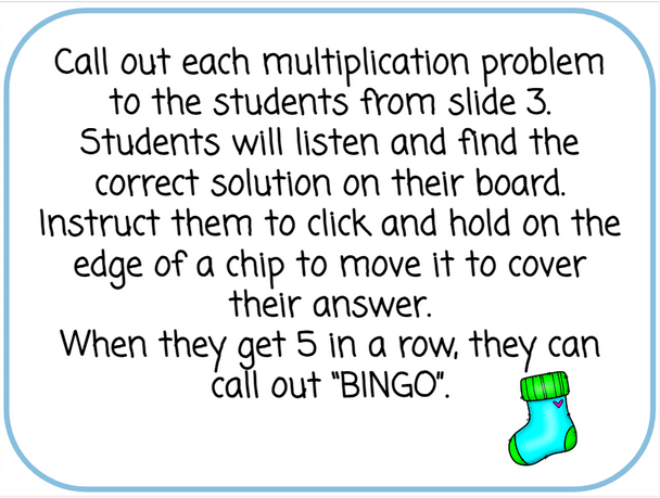 Multiplication Bingo - Winter-Themed