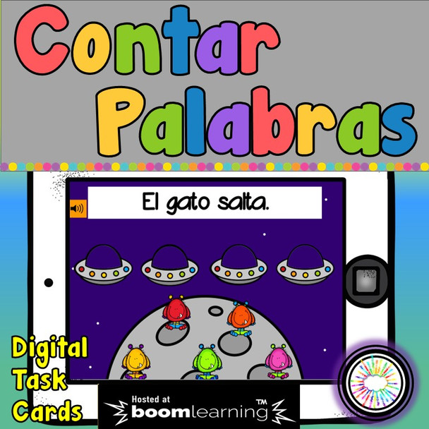 Contar palabras Digital Task Cards | Boom Cards™