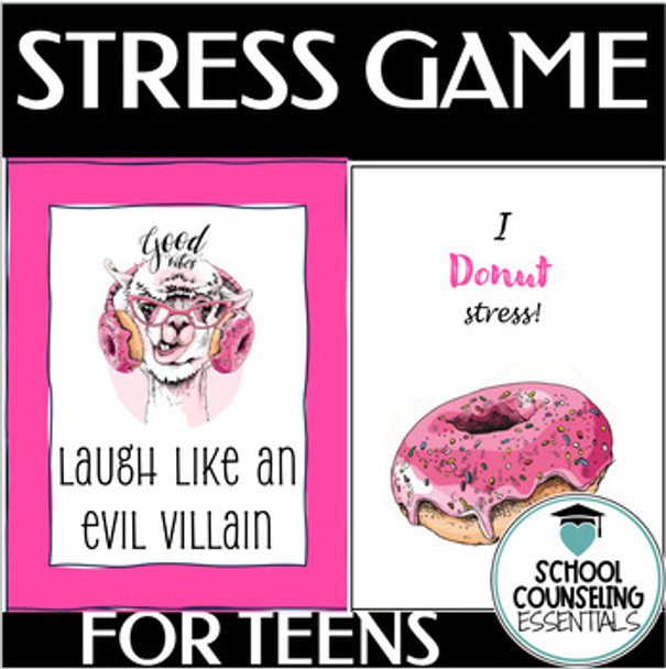 Stress Coping Skills Card Game Donut Stress A fun way to de-stress!