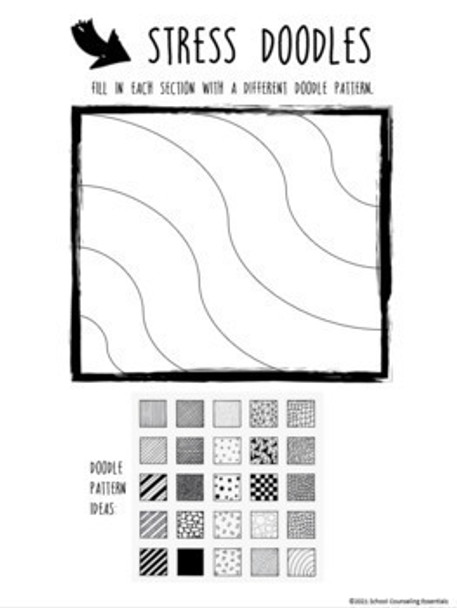 Stress Management Activity - Stress Doodles - Middle & High School Counseling