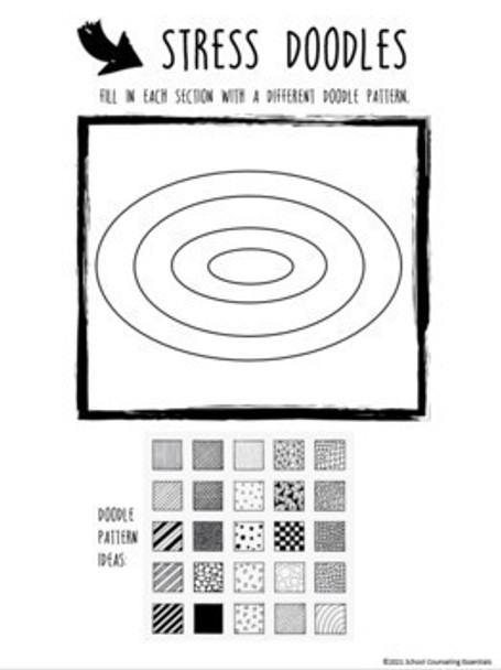 Stress Management Activity - Stress Doodles - Middle & High School Counseling