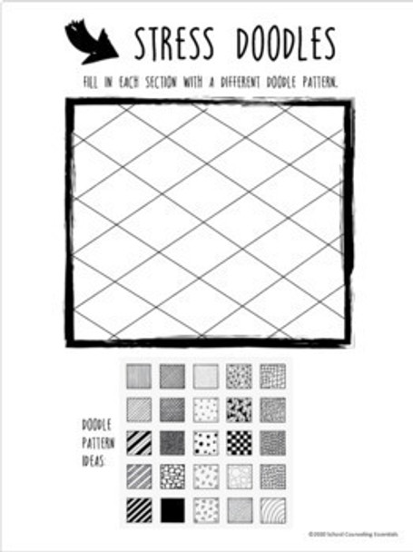 Stress Management Activity - Stress Doodles - Middle & High School Counseling