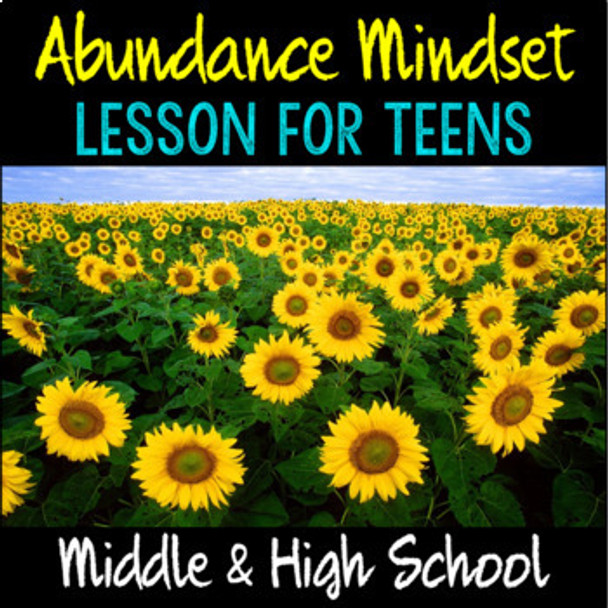 Abundance Growth Mindset-Gratitude Lesson & PowerPoint- Google Slides Option