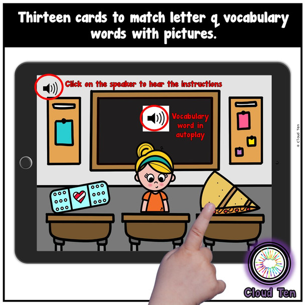 Letra Q Boom Cards™ | Digital Task Cards