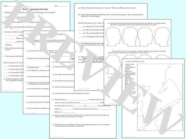 Babylonian Empire and Persian Empire PowerPoint and Note Guide