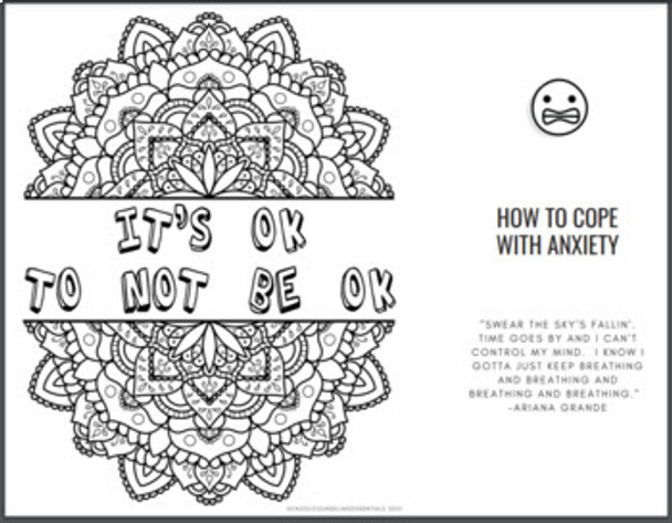 Anxiety Brochure for Teens- How to cope with anxiety