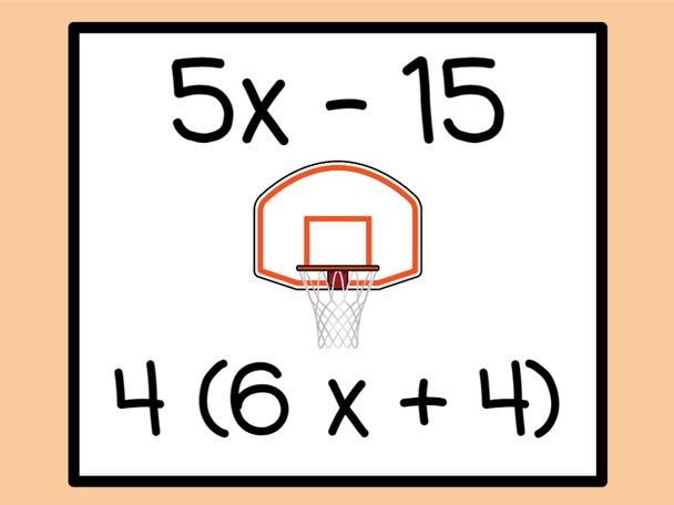 Distributive Property Race - Basketball-Themed