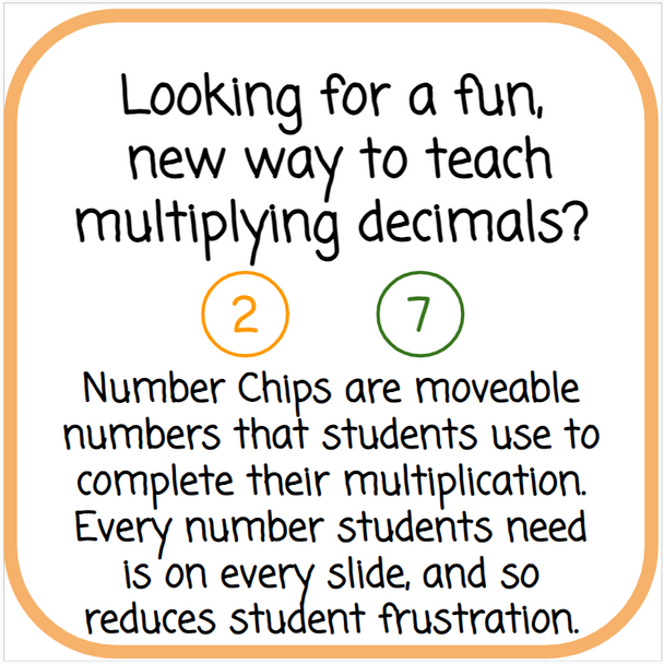 Multiplying Decimals with Number Chips - Basketball-Themed - Digital and Printable