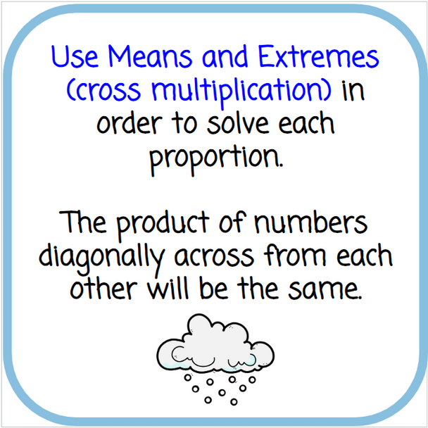 Solving Proportions with Number Chips - Winter-Themed- Digital and Printable