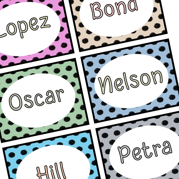 Printable Colorful Student Name Labels, Editable Classroom Labels