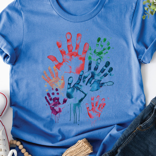 "Autism Acceptance Handprints" Unisex T-shirt