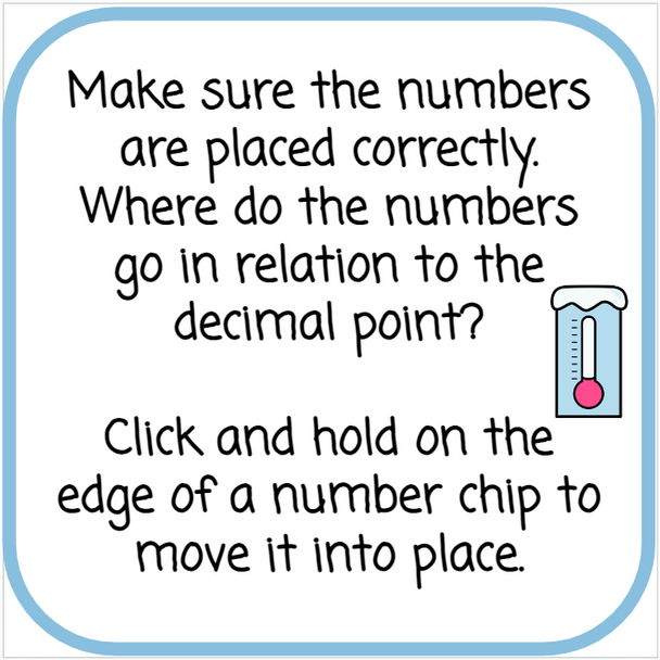 Winter-Themed Adding and Subtracting Decimals with Number Chips - Digital and Printable