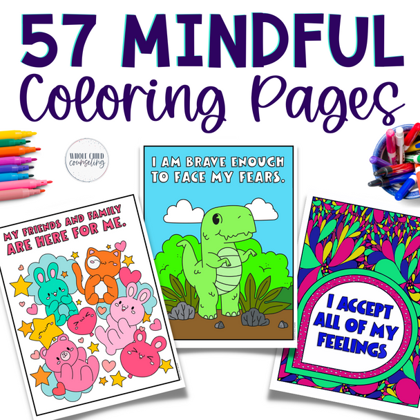 Positive Thinking and Affirmation Coloring Pages for a Comfort Kit or Grief Box