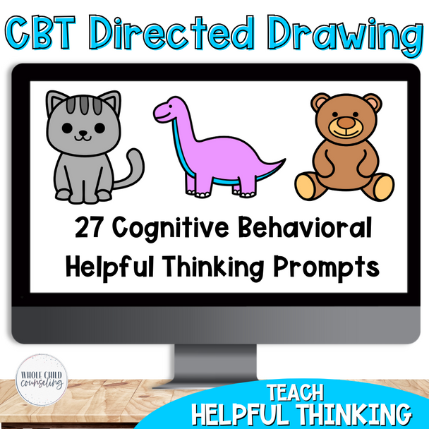 CBT Guided and Directed Drawing Set 1 Cognitive Behavioral Therapy Art Activity