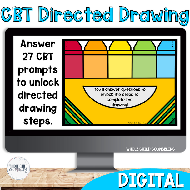 CBT Guided and Directed Drawing Set 1 Cognitive Behavioral Therapy Art Activity