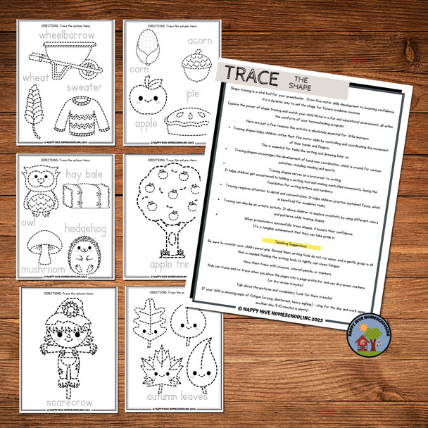 Seasonal Preschool Fine Motor Skill Worksheets