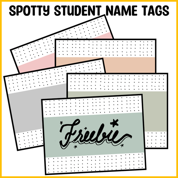 Free Printable Students Name Labels, Student Name Plates, Classroom labels