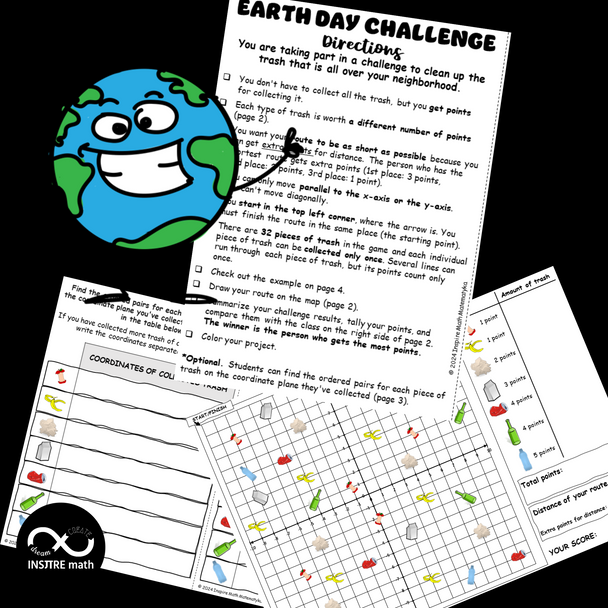 FREE Earth Day Math Activity | Math Challenge | Math Logic Game Brain Teasers