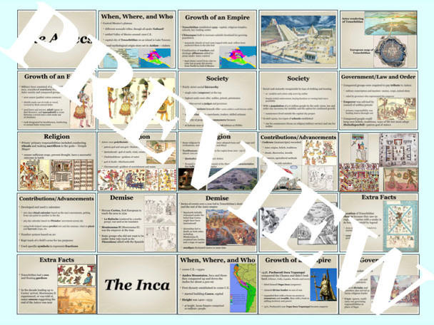 The Aztec and Inca PowerPoint and Note Guide