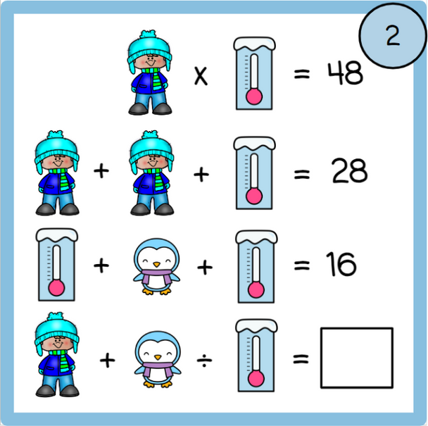 7th Grade Winter Math Bundle - 12 Digital Lessons/Games