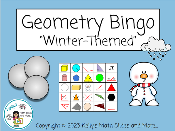 7th Grade Winter Math Bundle - 12 Digital Lessons/Games