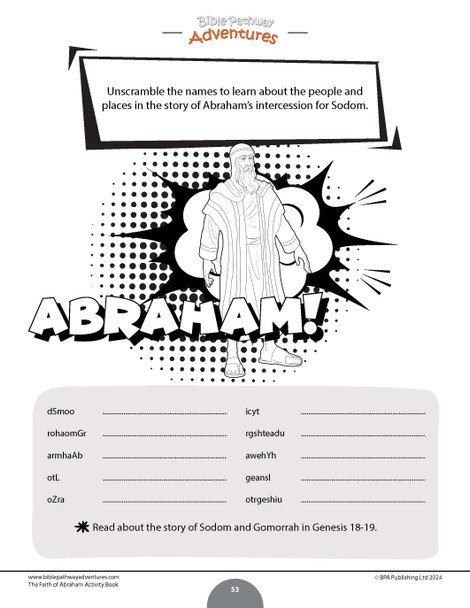 The Faith of Abraham Activity Book and Lesson Plans