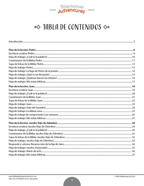 Libro de actividades de los discípulos