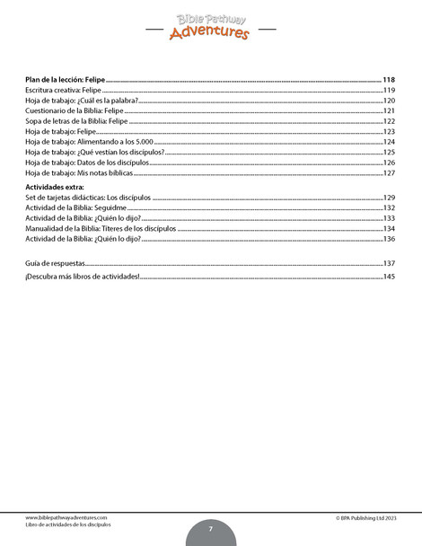 Libro de actividades de los discípulos