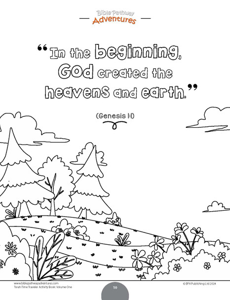 Torah Time Traveler Activity Book: Volume 1 (Genesis 1-22)