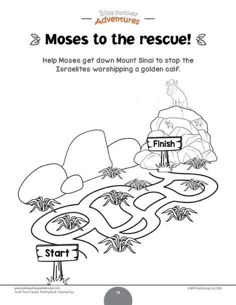 Torah Time Traveler Activity Book: Volume 4 (Exodus 32 - Deuteronomy 34)