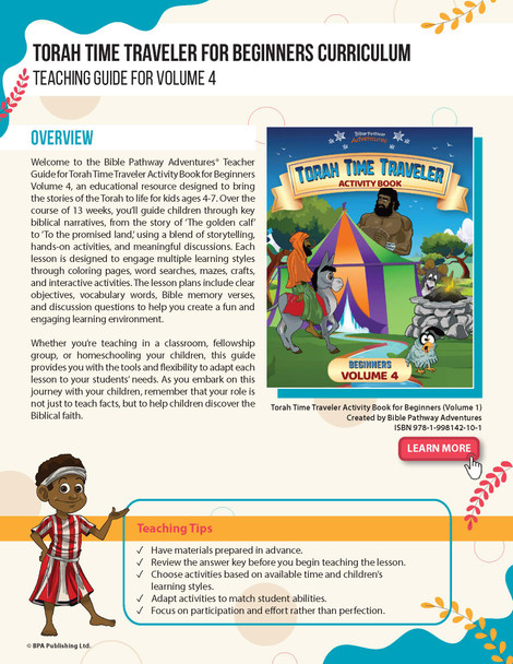 Torah Time Traveler Activity Book: Volume 4 (Exodus 32 - Deuteronomy 34)