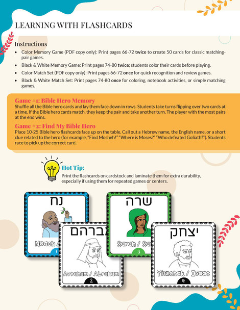 Learning Hebrew: Bible Heroes Activity Book