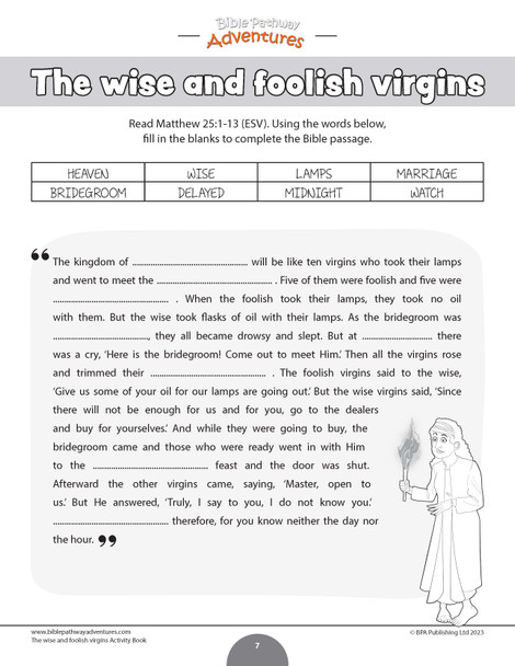 Bible Parable: The Wise and Foolish Virgins