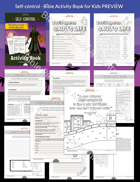 Self-Control: Bible Activity Book for Kids