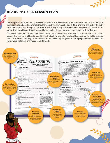 Self-Control Bible Character Unit Study for Grades 3-6 | David Spares King Saul