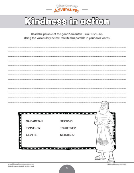 Kindness: Bible Activity Book for Kids