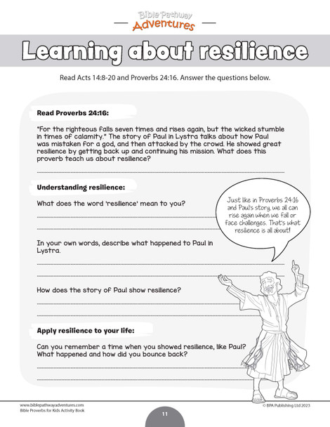 Resilience: Bible Activity Book for Kids