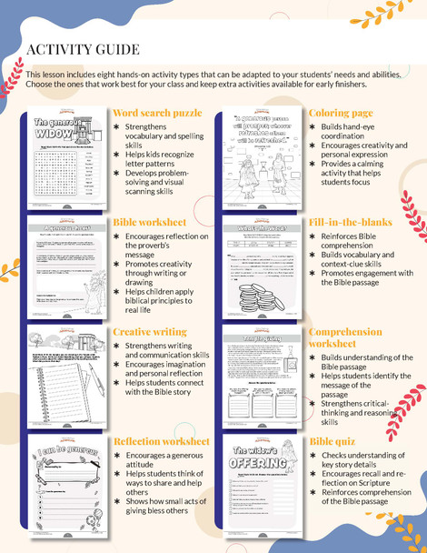 Generosity: A Bible-based Workbook for Kids